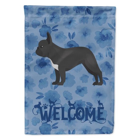 Carolines Treasures 28 x 0.01 x 40 in. French Bulldog No.1 Welcome Flag Canvas House Size CK5991CHF